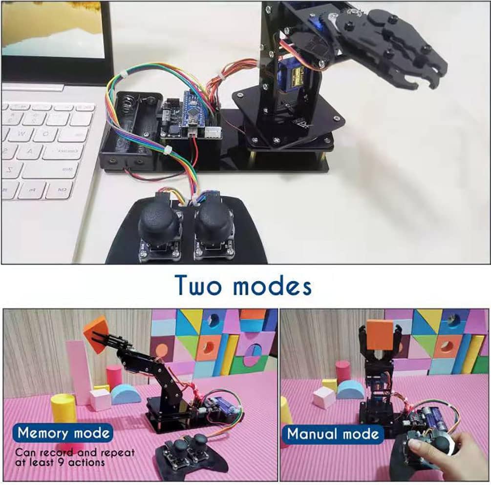 Robot Arm for Arduino, Smart Robot Building Kit That can Memorize and Repeat Movements for Beginners/Teens/Adults to Learn Electronic, Programming, Math and Science - Image 3