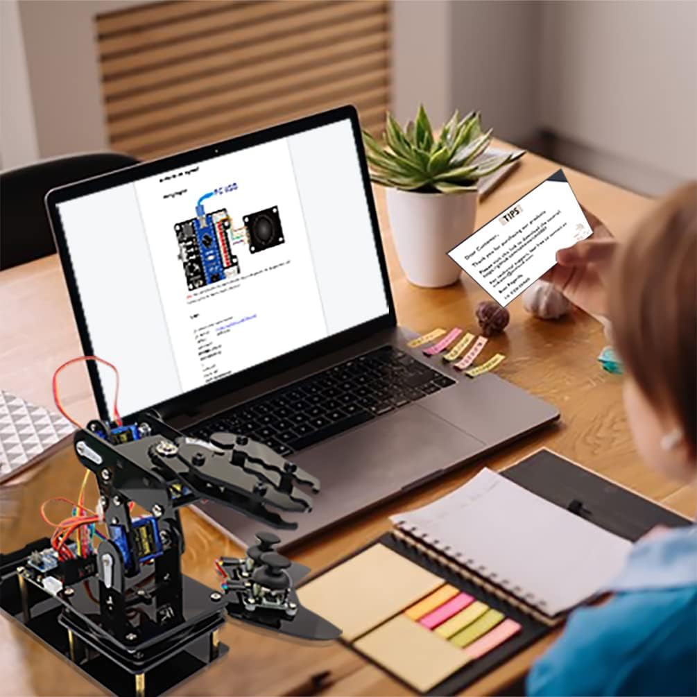 Robot Arm for Arduino, Smart Robot Building Kit That can Memorize and Repeat Movements for Beginners/Teens/Adults to Learn Electronic, Programming, Math and Science - Image 5